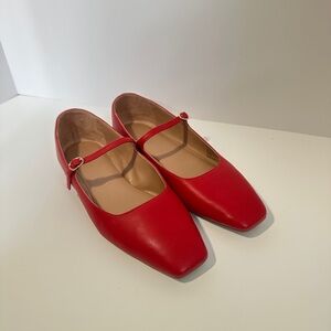 Nordstrom Red Mary Jane Flats